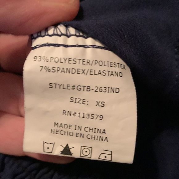 Scrubs GT Performance Navy Blue Elastic Waist Scrubs XS (B-001) - Picture 4 of 6